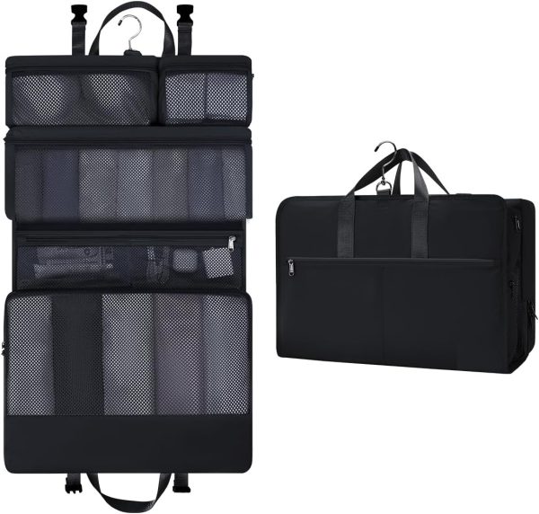 61cg0Rb08mL._AC_SL1500_ Hanging Travel Closet Organizer Bag, Black