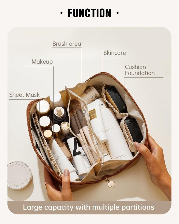 713g3FTN3HL._AC_SL1500_ Large Capacity Waterproof Travel Makeup Bag