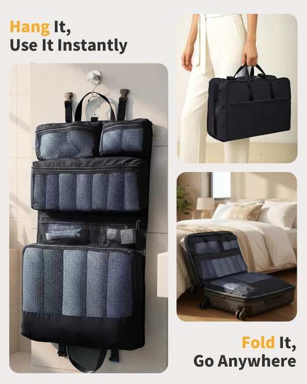 719Et3CHQSL._AC_SL1500_ Hanging Travel Closet Organizer Bag, Black