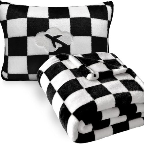 Compact 2-in-1 Travel Blanket Pillow Set