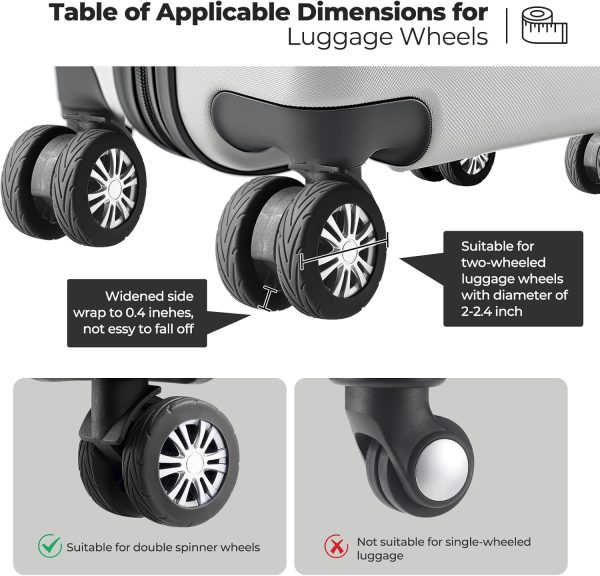 71MbypdpPXL._AC_SL1500_ 8pc Silicone Luggage Wheel Covers Black