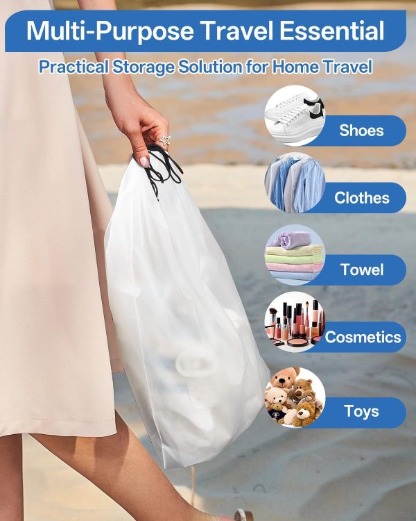 71O7V3uH4YL._AC_SL1500_ Transparent Waterproof Travel Shoe Bags, 6 Pack
