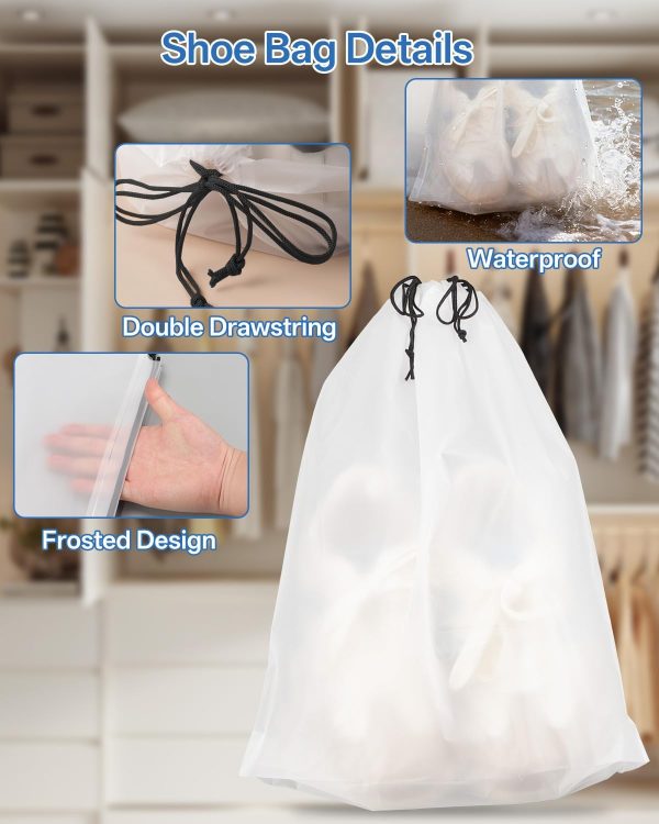 71PoRhaxbnL._AC_SL1500_ Transparent Waterproof Travel Shoe Bags, 6 Pack