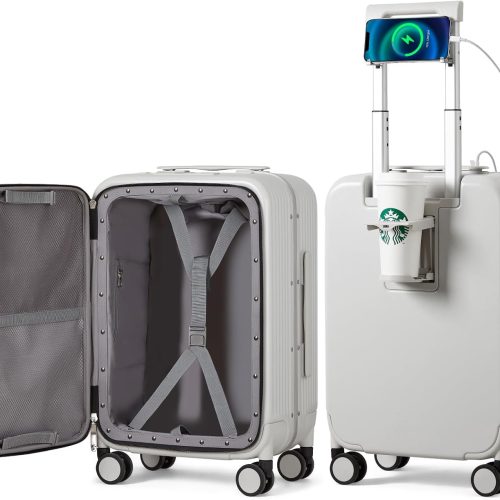 71X01lMN7zL._AC_SL1500_ 20" Hard Shell Carry-On with Cup Holder