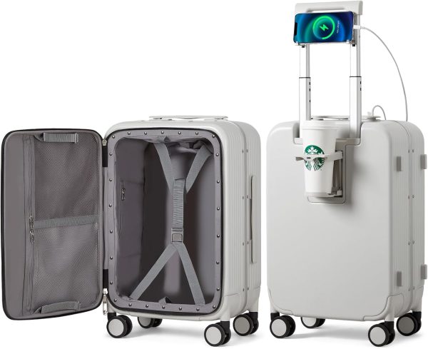 71X01lMN7zL._AC_SL1500_ 20" Hard Shell Carry-On with Cup Holder