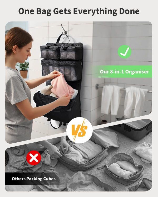 71d2CAsgJFL._AC_SL1500_ Hanging Travel Closet Organizer Bag, Black