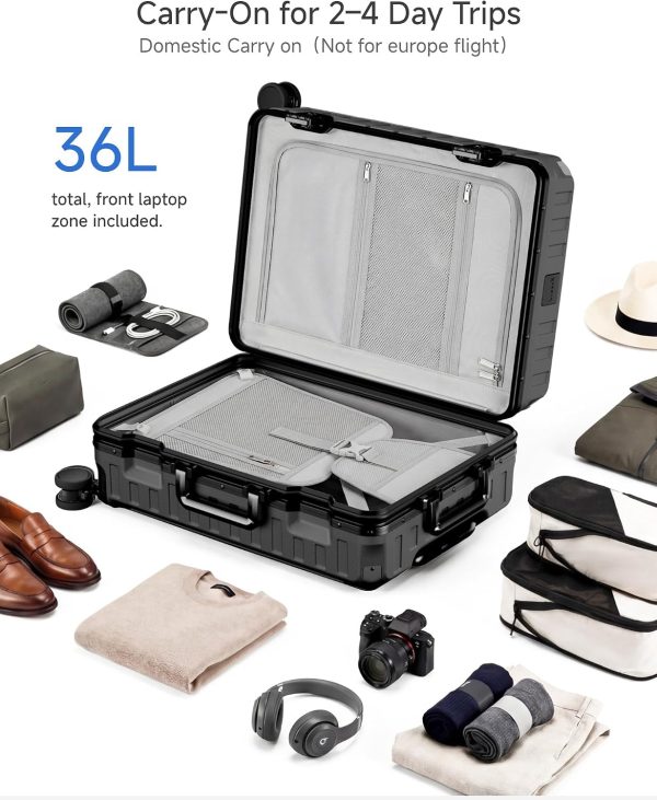 71fDfOPmlnL._AC_SL1500_ Zipperless Hard Shell Carry-On Spinner Suitcase