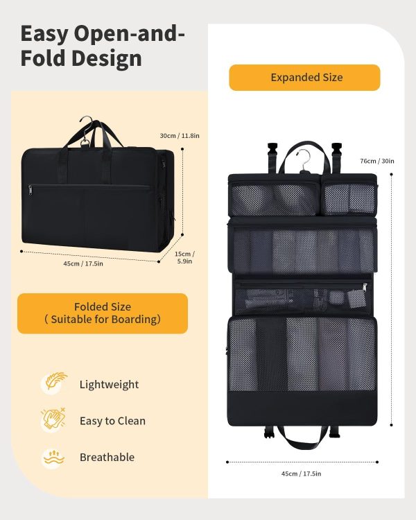 71gFjFx0ZfL._AC_SL1500_ Hanging Travel Closet Organizer Bag, Black