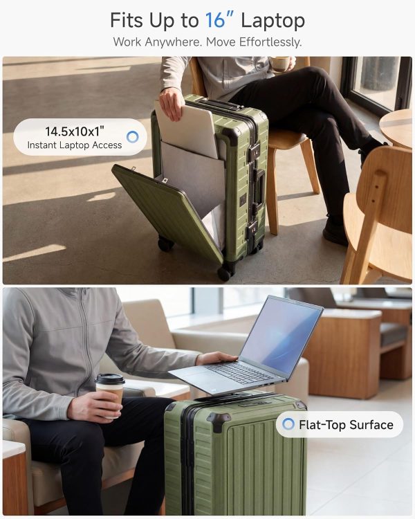 71layiiMsDL._AC_SL1500_ Zipperless Hard Shell Carry-On Spinner Suitcase