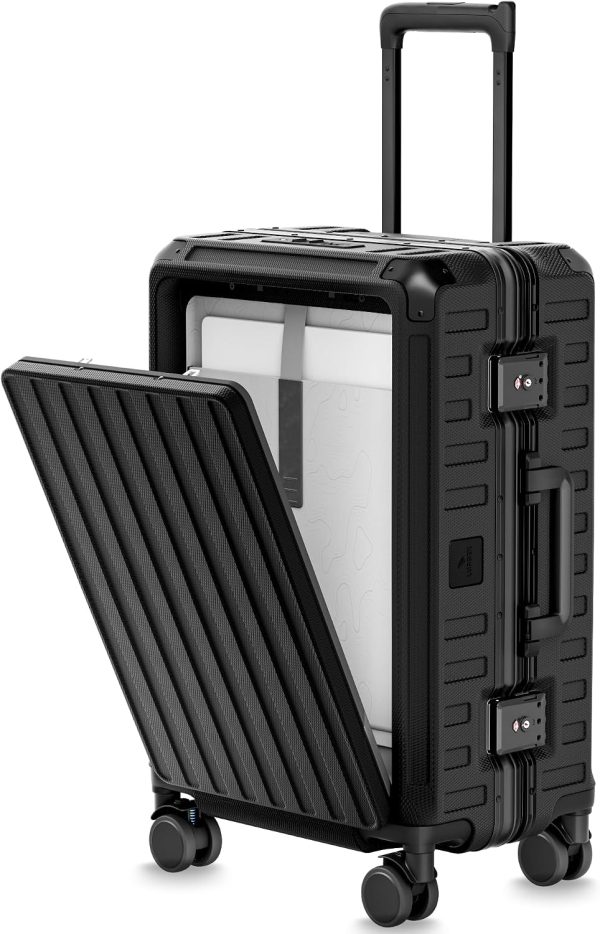 71rE705oeaL._AC_SL1500_ Zipperless Hard Shell Carry-On Spinner Suitcase