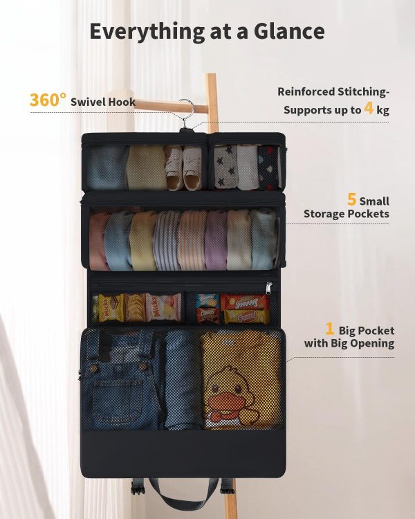 71sFCQmx24L._AC_SL1500_ Hanging Travel Closet Organizer Bag, Black