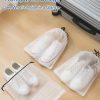71taZm-z8kL._AC_SL1500_ Transparent Waterproof Travel Shoe Bags, 6 Pack