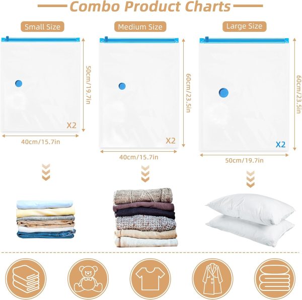 71v-fnb5hNL._AC_SL1500_ 6 Pack Rechargeable Vacuum Storage Bags