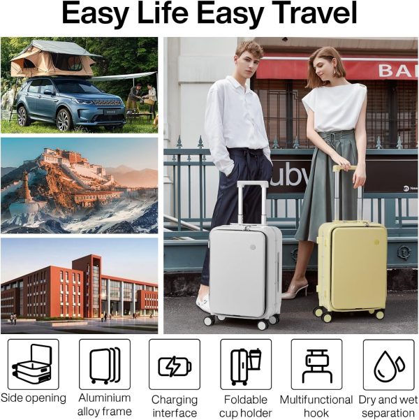 812yMqiPhXL._AC_SL1500_ 20" Hard Shell Carry-On with Cup Holder