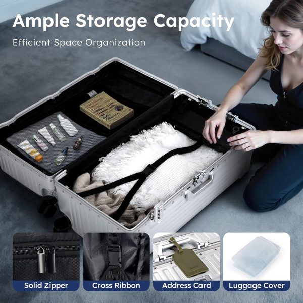 81Pangk04L._AC_SL1500_ Thickened Aluminum Frame 28" Travel Suitcase