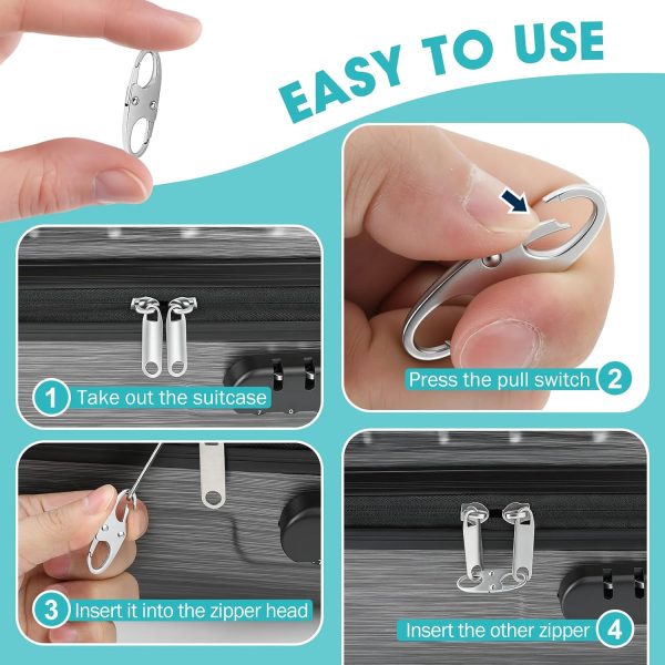 8-Pack Double Opening Zipper Clips