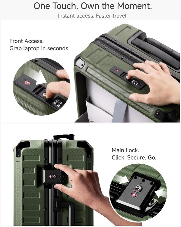 81ZFsrcULL._AC_SL1500_ Zipperless Hard Shell Carry-On Spinner Suitcase